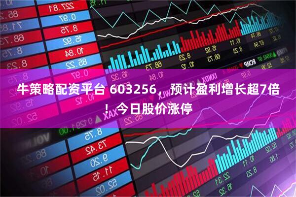 牛策略配资平台 603256，预计盈利增长超7倍！今日股价涨停
